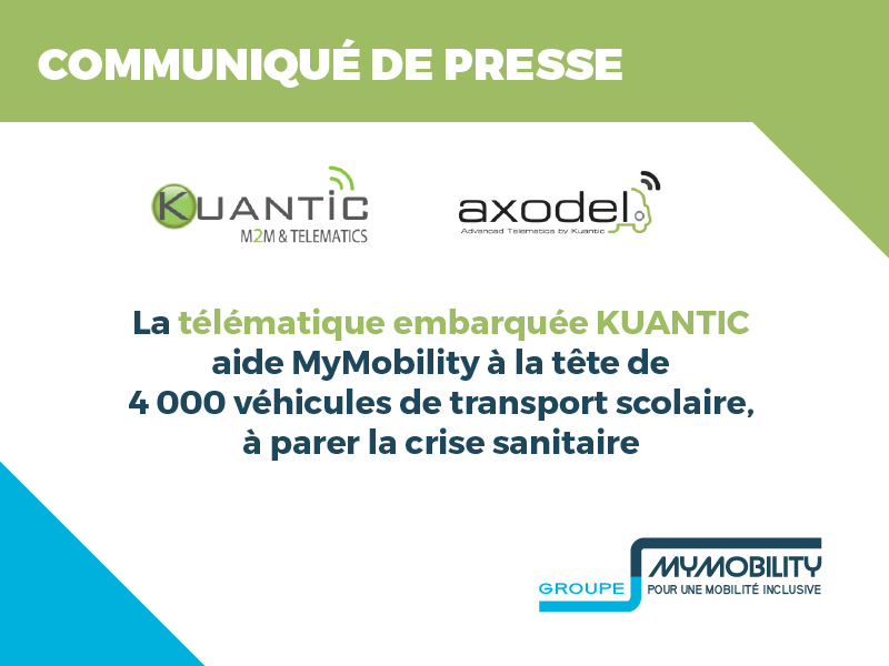 La télématique embarquée KUANTIC aide MyMobility à la tête de 4 000 véhicules de transport scolaire, à parer la crise sanitaire
